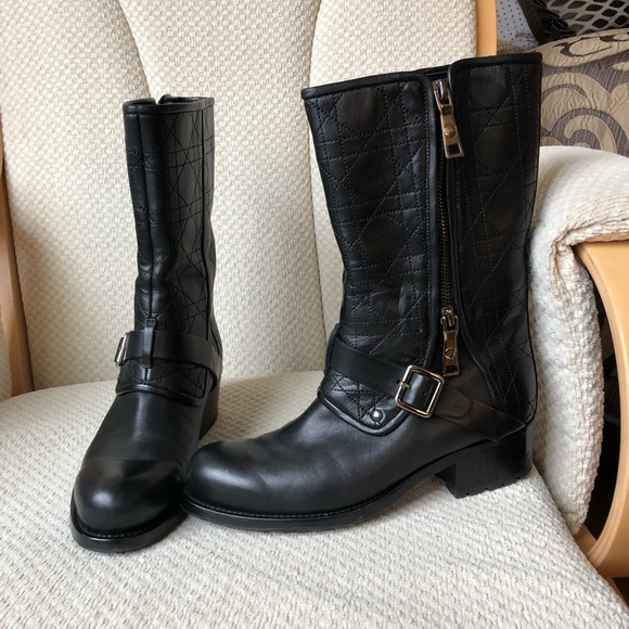Dior Mid-Calf Leather Boots EU size 36 - Picture 3 of 8
